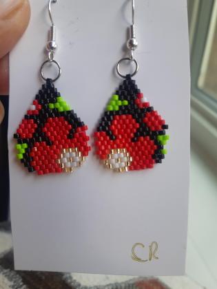 Flower Teardrop Earrings 