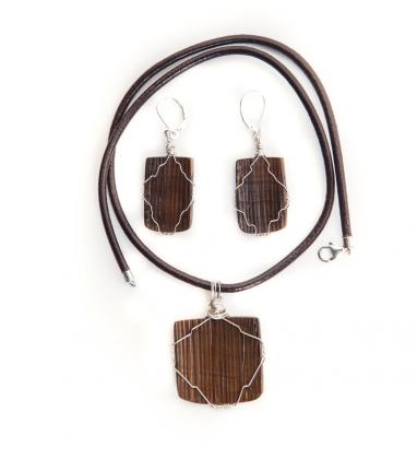 Mammoth Ivory necklace and earrings