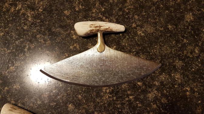 Ulu with moose antler