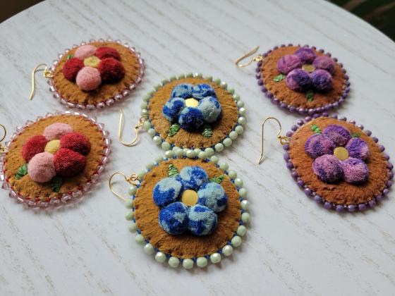 Tufted earrings