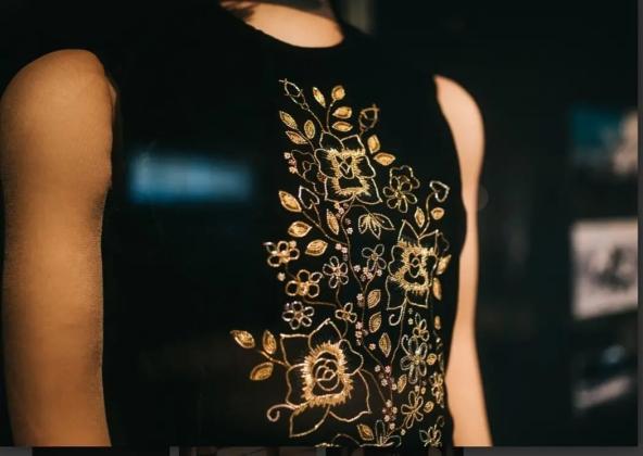 Dene Futurisms Collection. Beadwork done by Shawna McLeod 