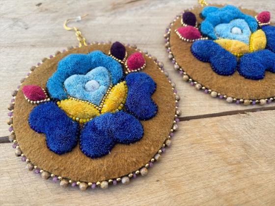 With Grandma Earrings