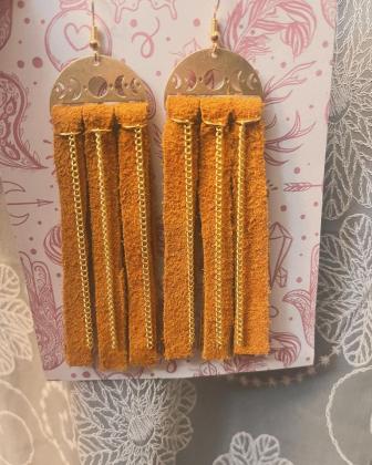 Moon Phase Moose Earrings