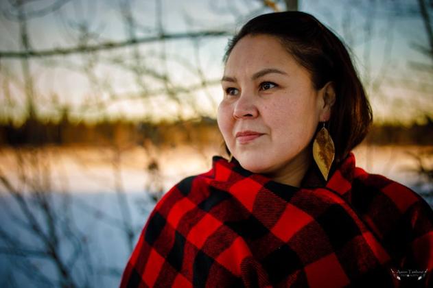 Leaf Shaped Earrings made with Traditional Tanned Smoked Moosehide