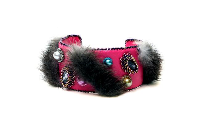 Cuff with fur accents