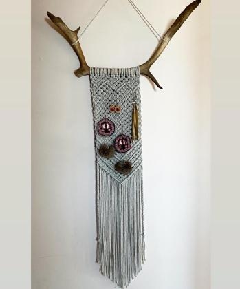 Antler macrame earring display