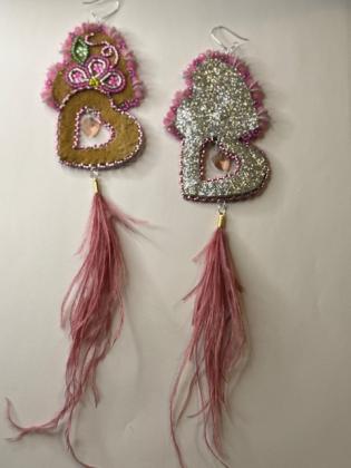 Moosehide earrings.
