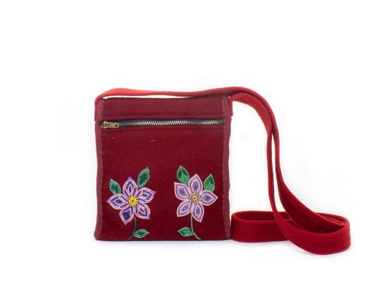 Beaded purse on stroud