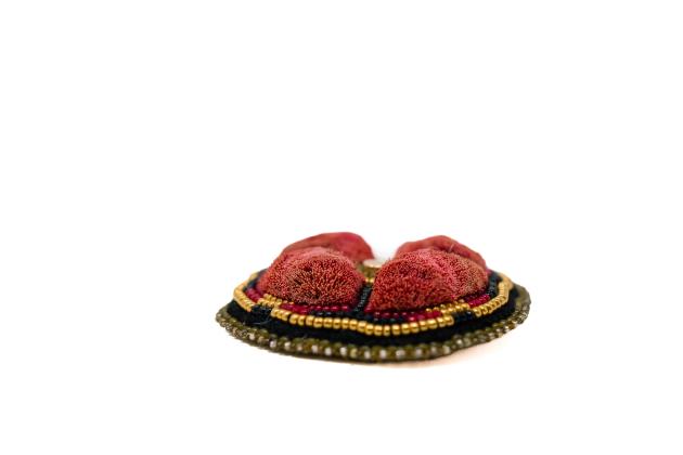 Tufted brooch