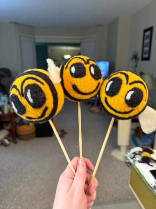 needle felted big bee