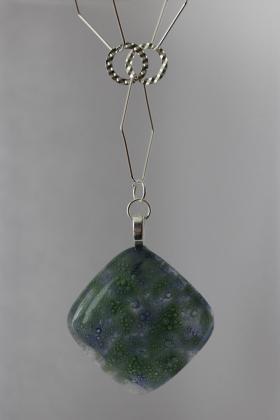 Bubble Block Glass Pendant