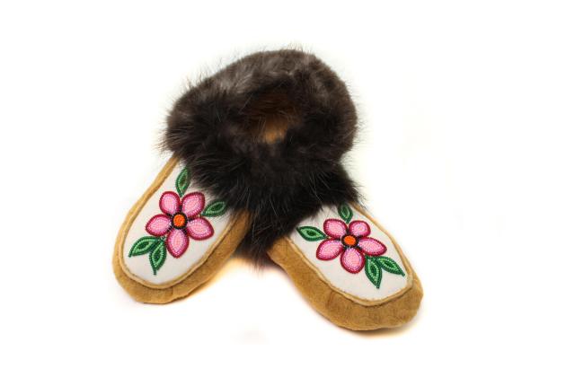 Beaded moosehide moccasins