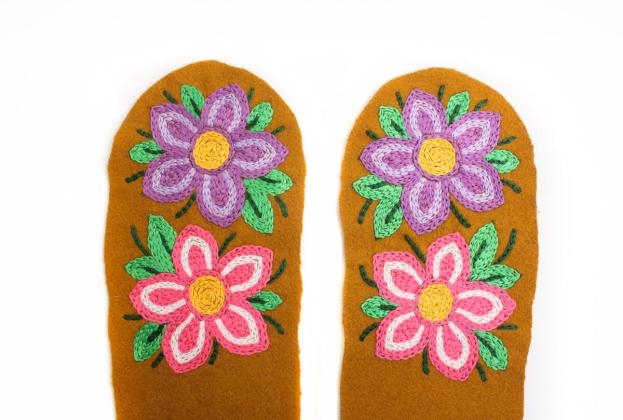 Embroidered Uppers in progress