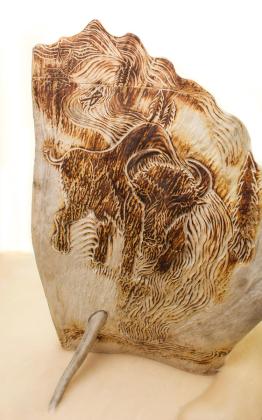 Moose antler carving