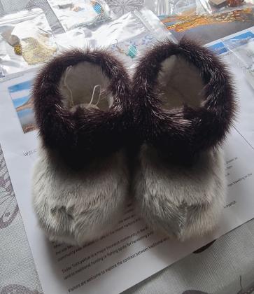Child sealskin slippers
