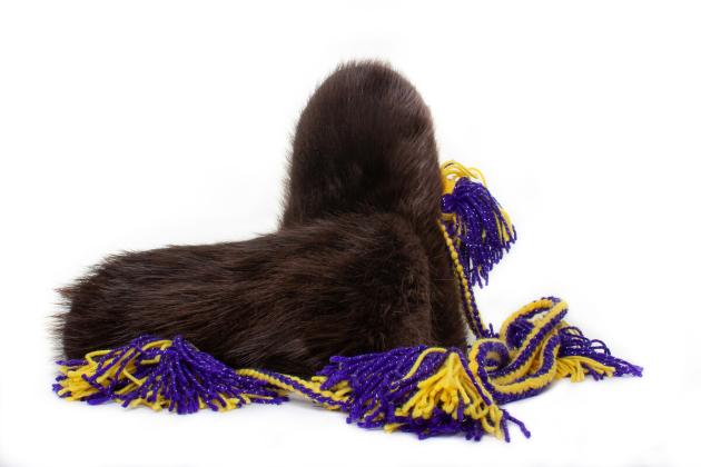Beaver fur mitts