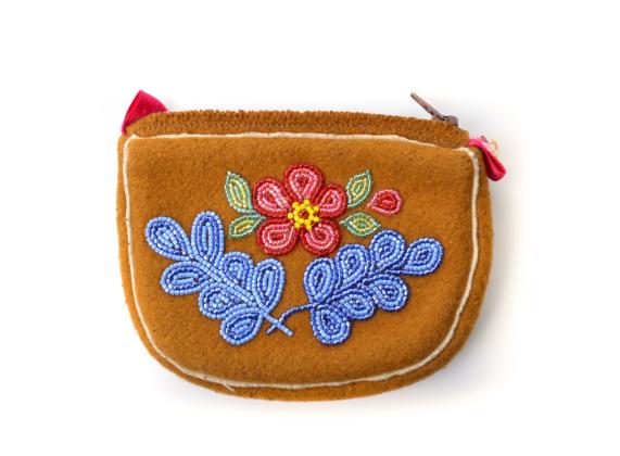 Moosehide beaded purse