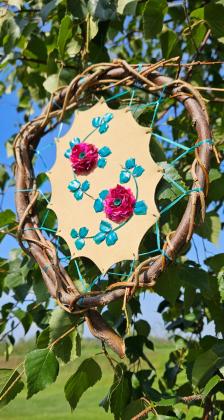 Beautiful Flowers on hide and willow