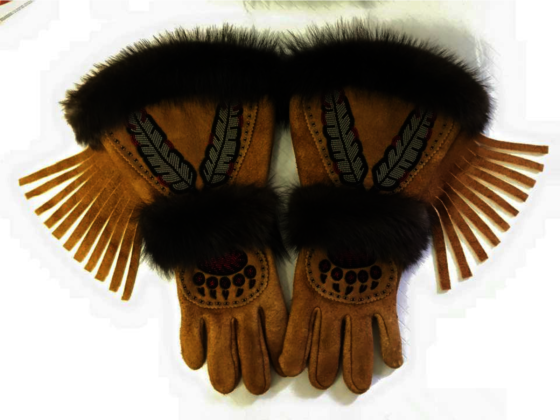 Tanned Moose Hide Gloves