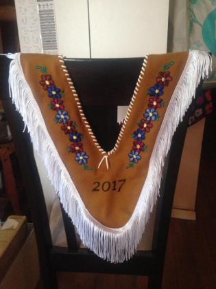 embroidery done on grad stoll