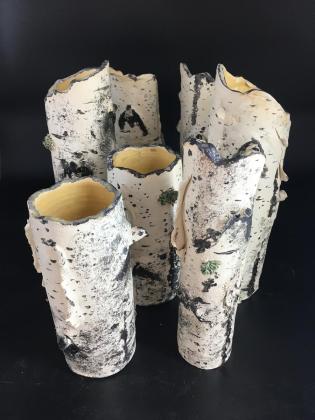 birch vases - ceramic