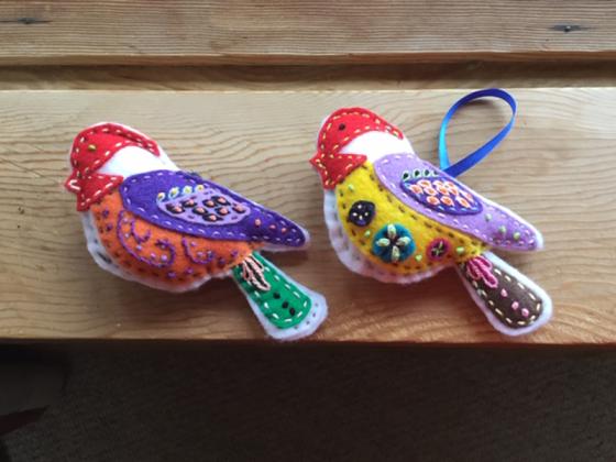 Felted ornaments