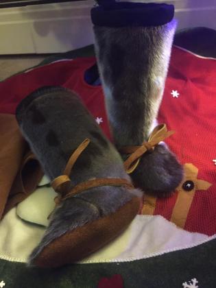 Children's Sealskin Mukluks with commercially tanned Moose Hide
