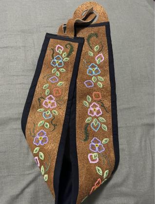 Moosehide beaded baby belt