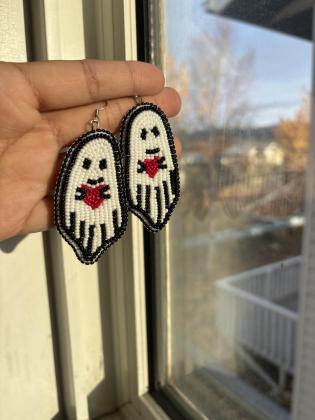 ghost heart earrings