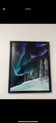 Northern lights painting