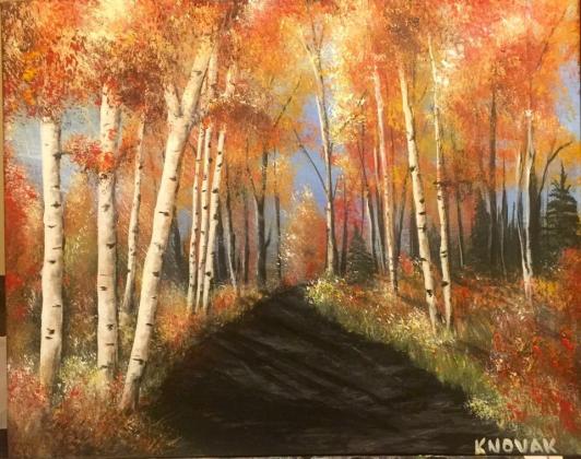 "AFTERNOON WALK"    16' x 20" acrylic painting