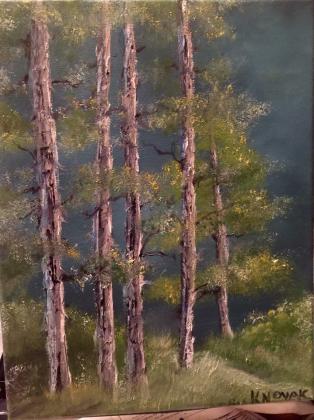  "TALL TREES" 11' x14' oil 