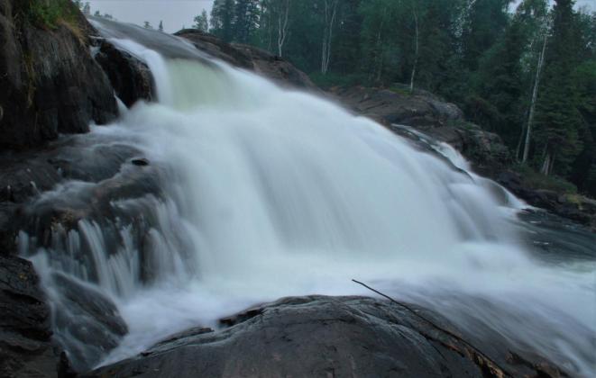 Cameron Falls under the Midnight Sun, 2014