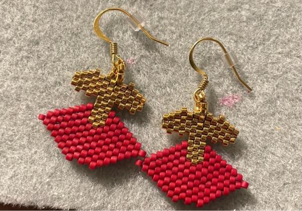 Red Ulu Earrings 