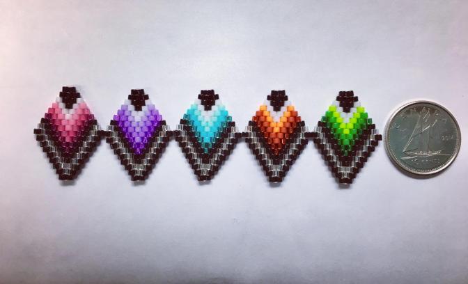 Ombre style earrings