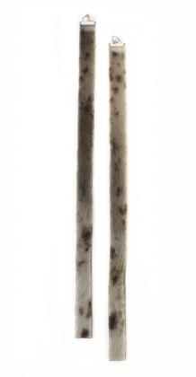 Natural sealskin earrings