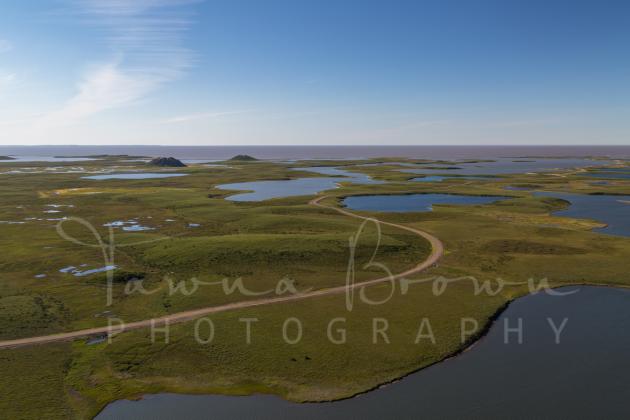 Inuvik-Tuktoyaktuk Highway in summer