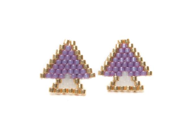 Beaded stud earrings