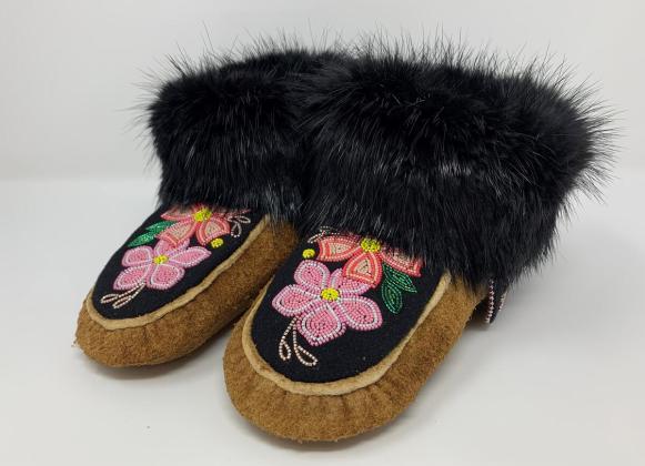 Women's Beaded Moosehide Moccasins