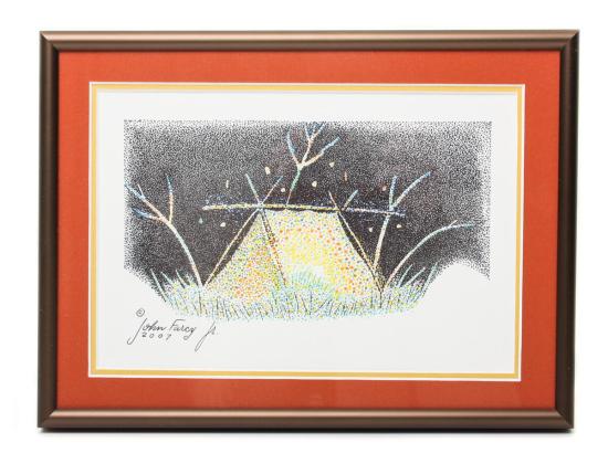 Tent Frame - Pointalism Drawing
