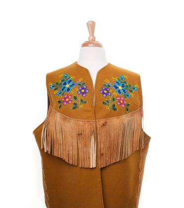 Beaded vest - beading by Pauline Kotchille
