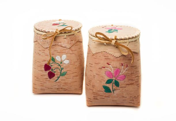 Birchbark Baskets with Porcupine Quillwork