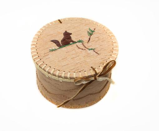Birchbark Basket with Porcupine Quillwork