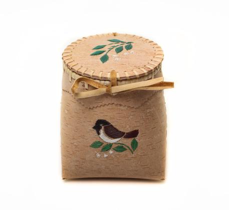 Birchbark Berry Basket with Porcupine Quillwork