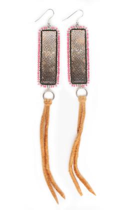 Fish skin earrings