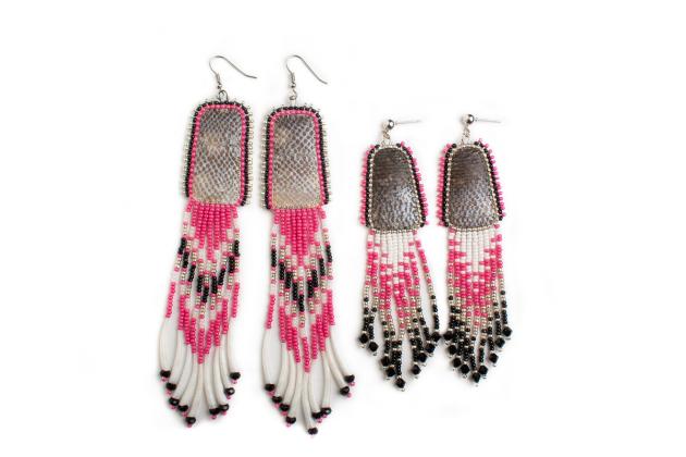 Fish skin earrings