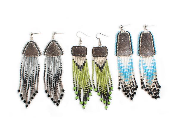 Fish skin earrings