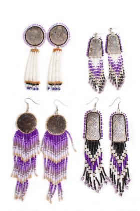 Fish skin earrings