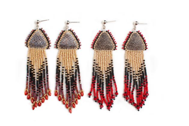 Fish skin earrings