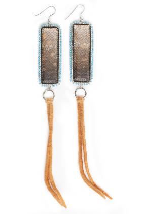 Fish skin earrings